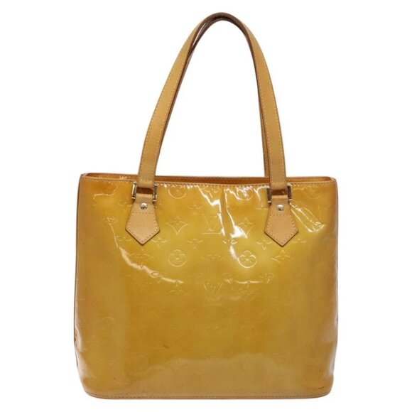 LOUIS VUITTON Monogram Vernis Houston Hand Bag Beige - Picture 1 of 16